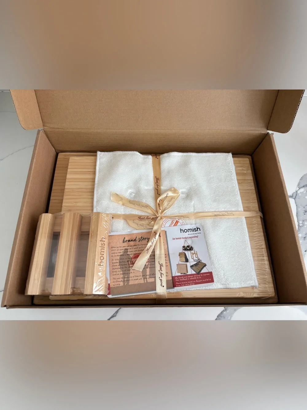 Natural Bamboo Cutting Board Set of 3 - Light Wood